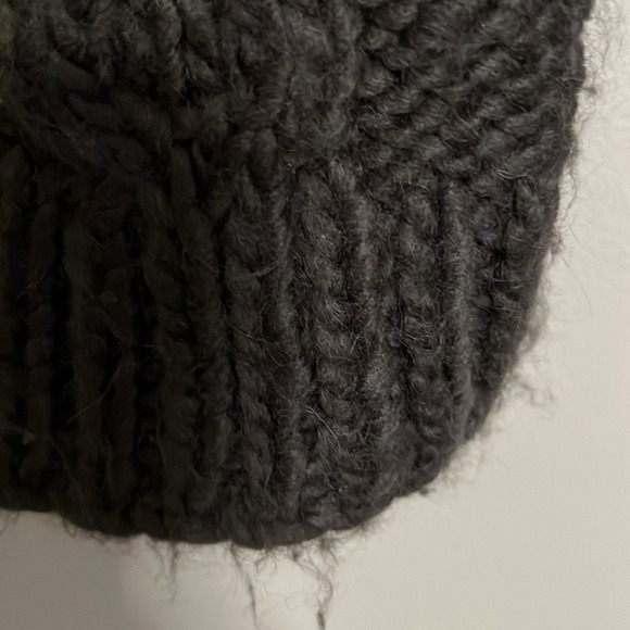 Kaisely Charcoal Cable Knit Wool Blend Back Zip Sweater 3/4 Sleeve Medium - Picture 11 of 12